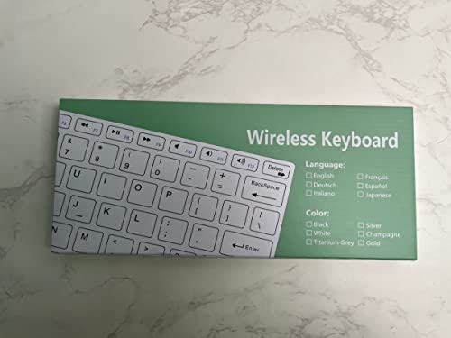 Bluetooth Keyboard Wireless Keyboard Ultra-thin Compatible with iOS/Android/Windows System Rechargeable Keyboard for iPad/Mac/iPhone/PC/Laptop/Smartphone/Tablet/Computer