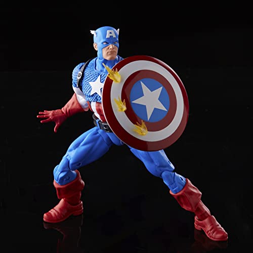 Hasbro F34395L0 Captain America Marvel Legends 20th Anniversary Series 1 6-inch Collectible Action Figure with 14 Accessories, Multicolour, Adults