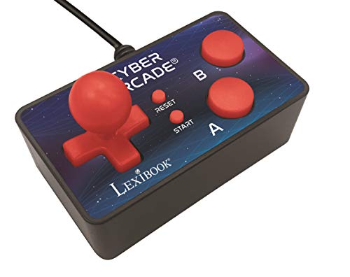 Lexibook TV Game Console Cyber Arcade, 200 games, Plug N' Play controller, sport, action, joystick, black/blue - JG6500