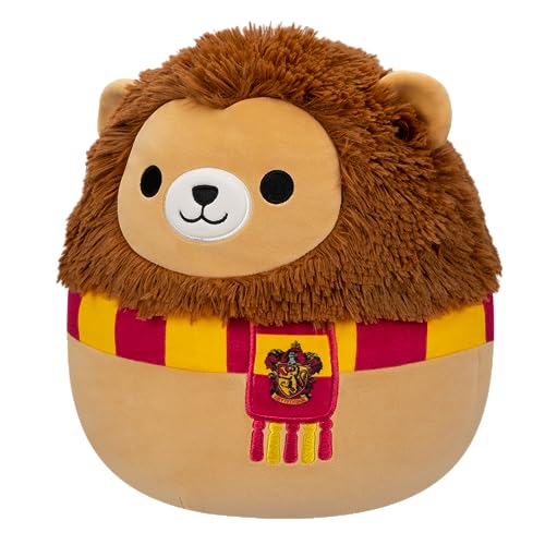 Squishmallows SQWB00017 Harry Potter 10-Inch Gryffindor Lion Medium-Sized Ultrasoft Official Jazwares Plush, Brown