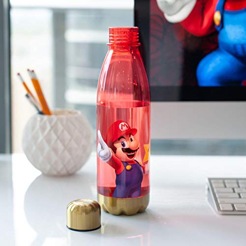 Nintendo Super Mario 20oz Red Plastic Water Bottle