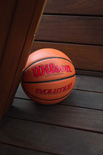 Wilson Evolution Game Basketball, Scarlet, Intermediate Size - 28.5"