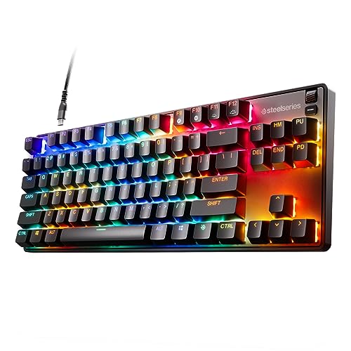 SteelSeries Apex 9 TKL - Mechanical Gaming Keyboard – Optical Switches – 2-Point Actuation – Compact Esports Tenkeyless Form Factor – Hotswappable Switches - English QWERTY Layout