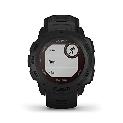 Garmin Instinct Solar Tactical, Solar-powered Rugged Outdoor Smartwatch with Tactical Features, Built-in Sports Apps and Health Monitoring, Black