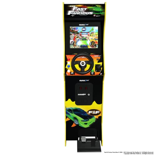 Arcade1Up FAF-A-300211 THE FAST & THE FURIOUS DELUXE ARCADE GAME, multicolour