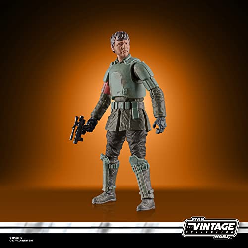 Star Wars Hasbro The Vintage Collection Din Djarin (Morak) Toy 9.5 CM Scale The Mandalorian Figure, Kids 4 and Up