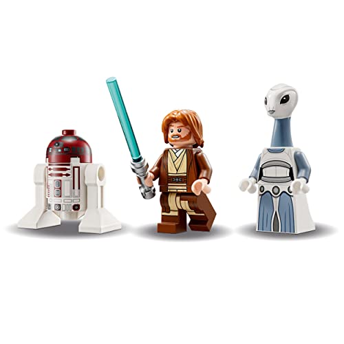 LEGO 75333 Star Wars Obi-Wan Kenobi’s Jedi Starfighter, Buildable Toy with Taun We Minifigure, Droid Figure and Lightsaber, Attack of the Clones Set