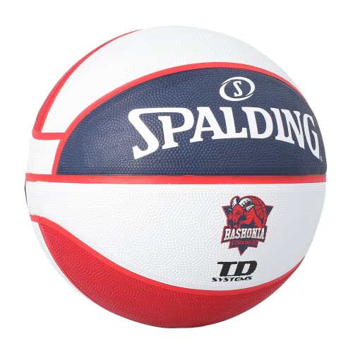 Spalding - EUROLEAGUE Team SZ7 - Baskonia Vitoria Gasteiz - Basketball - Size 7 - Basketball - Material: Rubber - Outdoor - Non-Slip - Excellent grip - Very resistant