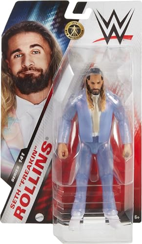 Mattel WWE Action Figure, 6-inch Collectible Seth Rollins with 10 Articulation Points & Life-Like Look, HTW18