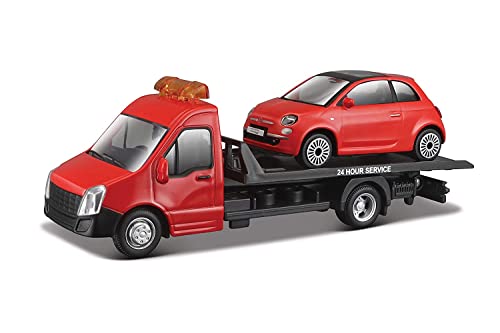 Bburago B18-31400 StreetFire Tow Truck Other License 1:43 STREET FIRE FLATBED TRANSPORT, Assorted Designs and Colours, Medium