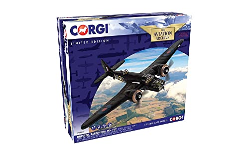 Corgi AA38410 Diecast Model Bristol Blenheim MkIVF GBPIV Spirit of Britain First Z5722 WMZ Duxford Airfield 28th May 1993