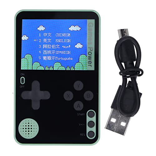 Cuifati Mini Handheld Game Console, 2.4inch Color Screen Retro Video Game Console with 500 Classic FC Games, 500MAH Rechargeable Battery Gameboy Support for TV Connection and 2 Players (Green)