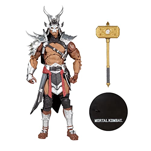 McFarlane Toys, 7-inch Shau Kahn (Platinum) Mortal Kombat 11 Figure with 22 Moving Parts, Collectible Mortal Kombat Figure with collectors stand base – Ages 14+