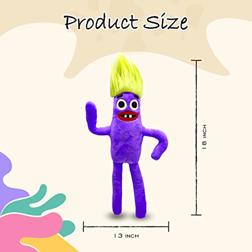 Nobody Sausage Plush Toy Cartoon Game Character Kids Toys Plushie Rainbow Friends Plush Stuffed Dolls Toys Squishy plushies Soft Toys Squishmallow Teddy Pillow Figure Toy for Kids (Sausage Purple)