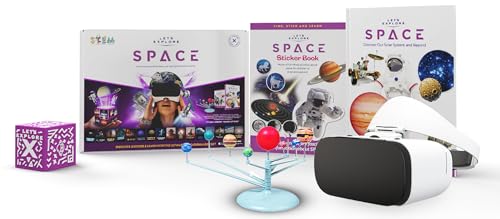 Let's Explore Space VR Headset for Kids & Adults, STEM Educational Virtual Reality Headsets/AR Glasses VR Set for Android Smartphones & iPhone