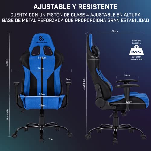 Newskill Horus Zephyr - Gaming Chair with ergonimic desing, Dark Blue