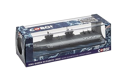 Corgi HMS Queen Elizabeth (R08), Queen Elizabeth-class aircraft carrier. Cars. Modern Era Grey CC75000