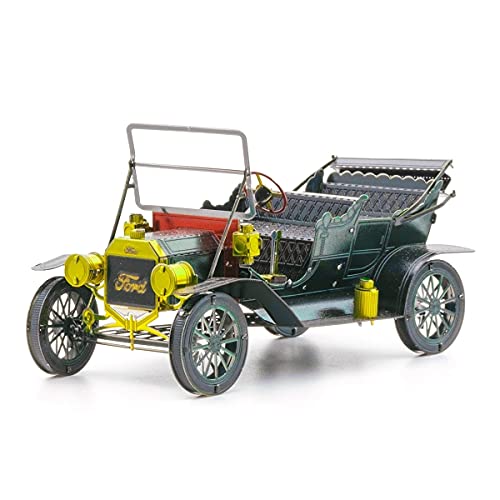 Fascinations Metal Earth 1908 Ford Model T Dark Green 3D Metal Model Kit Bundle with Tweezers