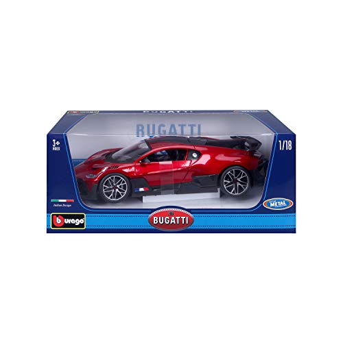 Bburago 18-11045R Bugatti Divo 1:18 Scale Model car, red