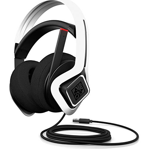 HP OMEN, Mindframe2 PC Gaming Headset with RGB, FrostCap Active Cooling technology, 7.1 Virtual Surround Sound, Noise-cancelling folding mic, White