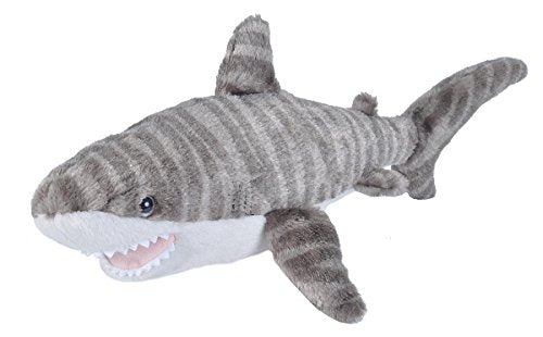 Wild Republic Tiger Shark Plush Soft Toy, Cuddlekins Cuddly Toys, Gifts for Kids 20 cm