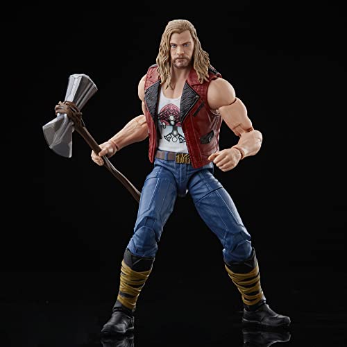 Marvel Hasbro Legends Thor: Love and Thunder Ravager Thor Action Figure 15-cm Collectible Toy, 1 Accessory, 1 Build-A-Figure Part, Multicolor (F1408)