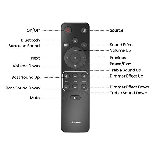 Hisense AX3120G 3.1.2 Channel 360W Dobly Atmos Soundbar with Wireless Subwoofer and Up Firing Speakers