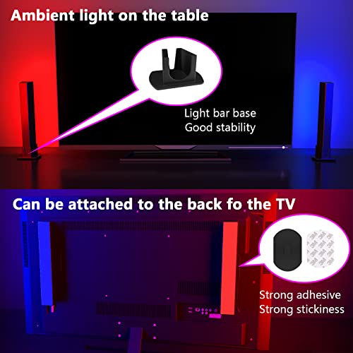 OneWatt Smart Flow Light Bar, RGB LED Lamp with Multiple Light Effects, Ambance Light bar, APP Control, Mood Light, Ambient Lighting for Gaming TV PC Room Decoration Movies