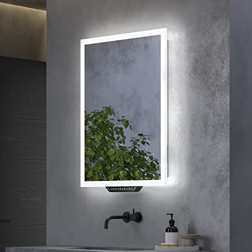 Luka Smart Mirror with Alexa Built-in | 600 x 800 | Bathroom Safe | IP44 Rated | TrueHue | Anti-fog | Night Light