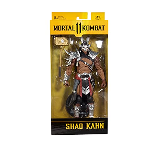 McFarlane Toys, 7-inch Shau Kahn (Platinum) Mortal Kombat 11 Figure with 22 Moving Parts, Collectible Mortal Kombat Figure with collectors stand base – Ages 14+