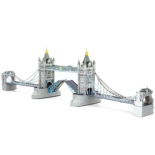 Fascinations Metal Earth Premium Series London Tower Bridge 3D Metal Model Kit Bundle with Tweezers