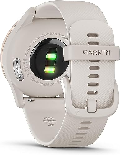 Garmin vívomove Trend, Stylish Hybrid Smartwatch with Health and Fitness functions, Dynamic Watch Hands, Touchscreen Display and up to 5 days battery life, Ivory