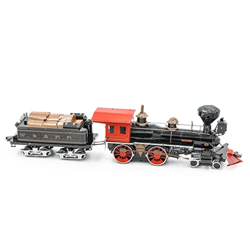 Metal Earth Fascinations Wild West 4-4-0 Locomotive 3D Metal Model Kit Bundle with Tweezers