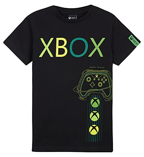 Xbox Boys T Shirts, Cotton Black T Shirt for Kids Teens, Gamer Gifts for Boys (Black, 7-8 Years)