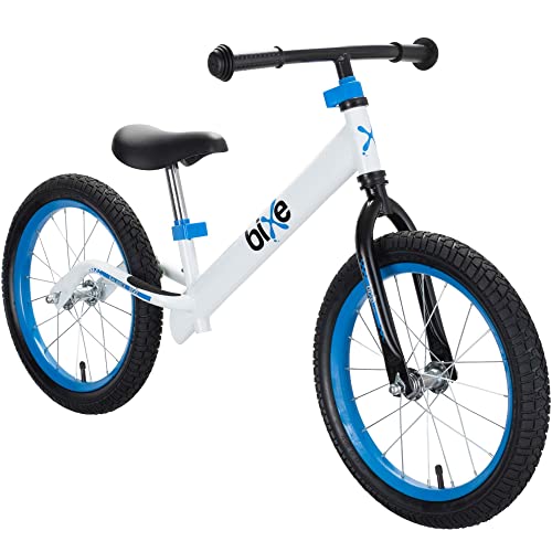 Bixe Aluminum Balance Bike for 5-9 Year Old Toddlers - 16 inch or 40.6 cm Wheels - No Pedal Kids' Training Bikes - Lightweight Bicycle for 5+ Boy or Girl - Blue