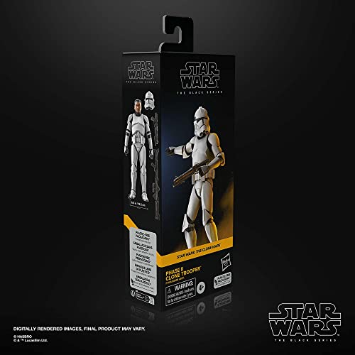 Star Wars The Black Series Phase II Clone Trooper, Star Wars: The Clone Wars 6-Inch Action Figures