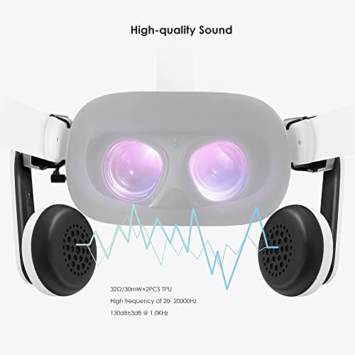 BOBOVR A2 Air Headphones Compatible with Oculus Quest2, VR Accessories Audio Soluation For Quest2, Magnetic Double Earmuff Design (A2 Air)