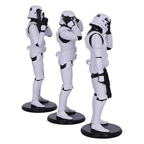 Nemesis Now Original Stormtrooper Three Wise Sci-Fi Figurines, White, 14cm