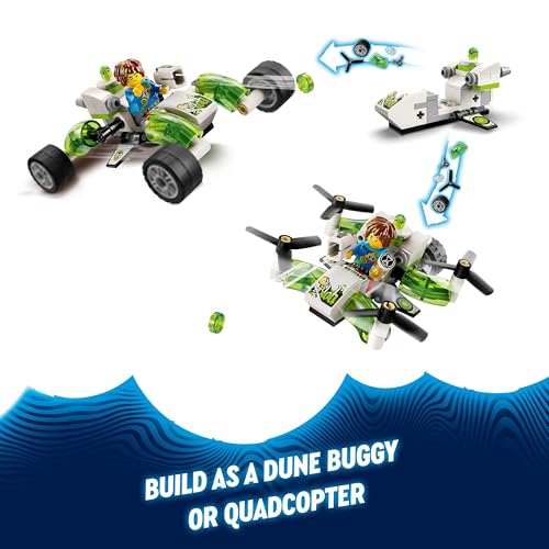 LEGO DREAMZzz Mateo’s Off-Road Car Toy, Vehicle Model Set for Kids, Boys & Girls to Build a Dune Buggy or Helicopter, Includes Mateo a Minifigure plus Z-Blob, Collectible Building Toys 71471