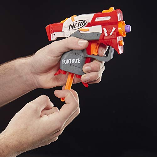 Nerf Fortnite TS MicroShots Dart-Firing Toy Blaster and 2 Official Elite Darts For Kids, Teens, Adults