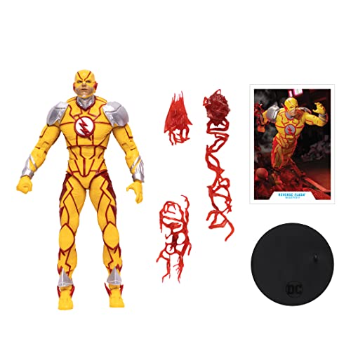 McFarlane Toys, DC Gaming 7-inch Reverse Flash Action Figure with 22 Moving Parts, Collectible DC Injustice 2 Game Figure with Stand Base and Unique Collectible Character Card – Ages 12+