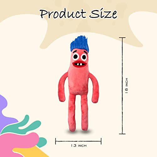 Nobody Sausage Plush Toy Cartoon Game Character Kids Toys Plushie Rainbow Friends Plush Stuffed Dolls Toys Squishy plushies Soft Toys Squishmallow Teddy Pillow Figure Toy for Kids (Sausage Pink)