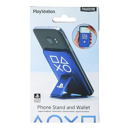 Paladone Playstation Card Holder And Phone Stand - Self-Adhesive Backing - Phone Wallet Accessory for Gamers