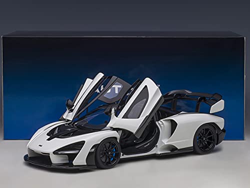 Auto Art Models McLaren Senna Vision Pure White and Black 1/18 Model Car by Autoart 76075