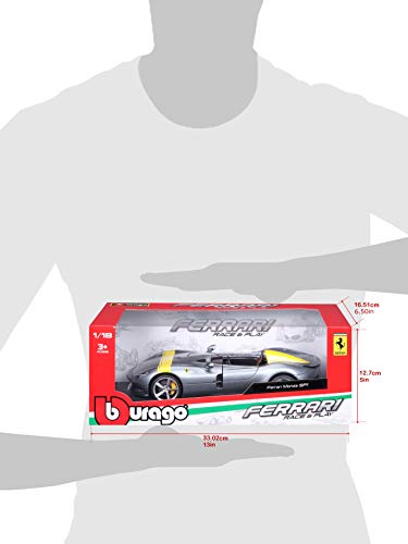 Bburago B18-16013 18-16013 Ferrari Collectible Car, Gray