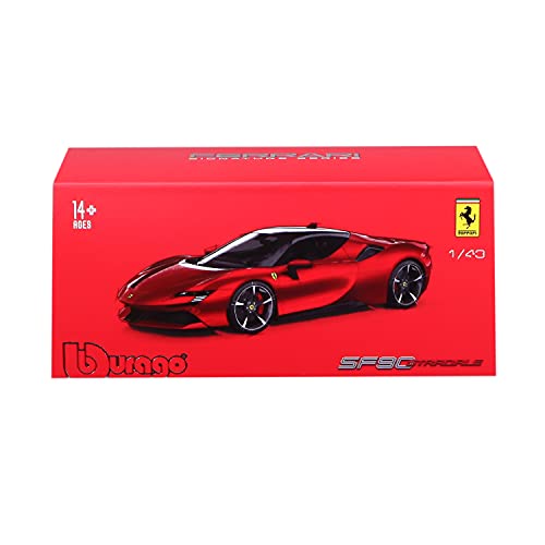 Bburago B18-36911 1:43 Ferrari Signature SF90 STRADALE, Assorted Designs and Colours