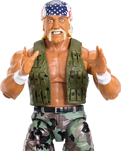 Mattel WWE Elite Action Figure SummerSlam Hulk Hogan with Accessory and Mr. Perfect Build-A-Figure Parts (HPB24)