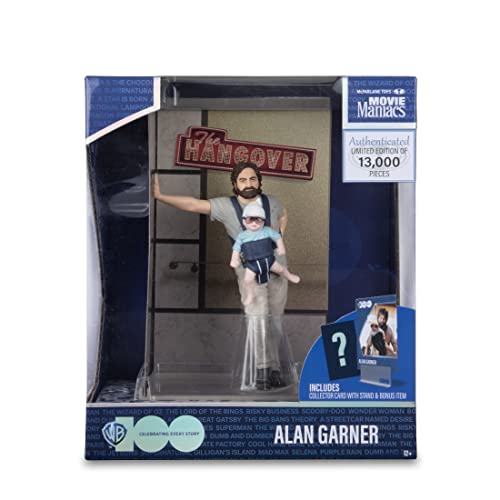 McFarlane Toys The Hangover Movie Maniacs Alan Garner Action Figure - Relive Vegas Debauchery with Limited Edition 6” Figure and Hidden Surprises!