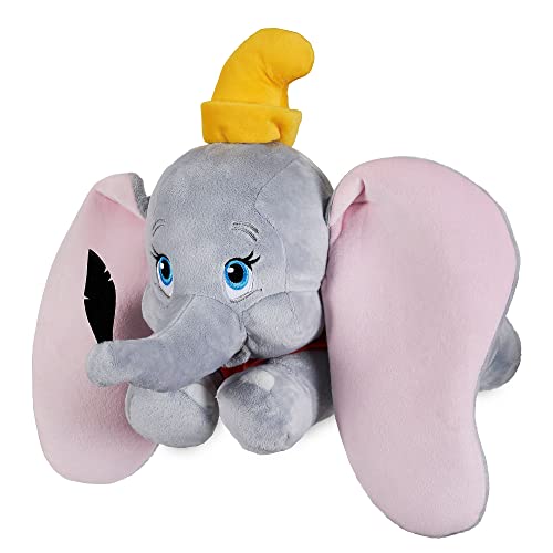 Disney Store Official Dumbo Medium Soft Toy for Kids, 44cm/17”, Plush Cuddly Classic Character, Baby Elephant with Iconic Hat, Embroidered Details and Soft Feel Finish