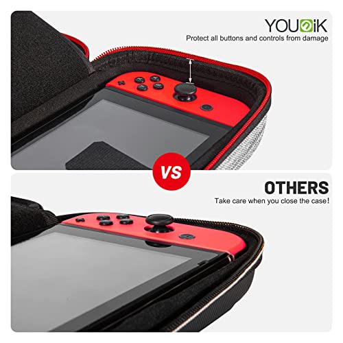 Carrying Storage Case for NS Switch/Switch OLED, Younik Large Storage Case for Switch Console & Accessories